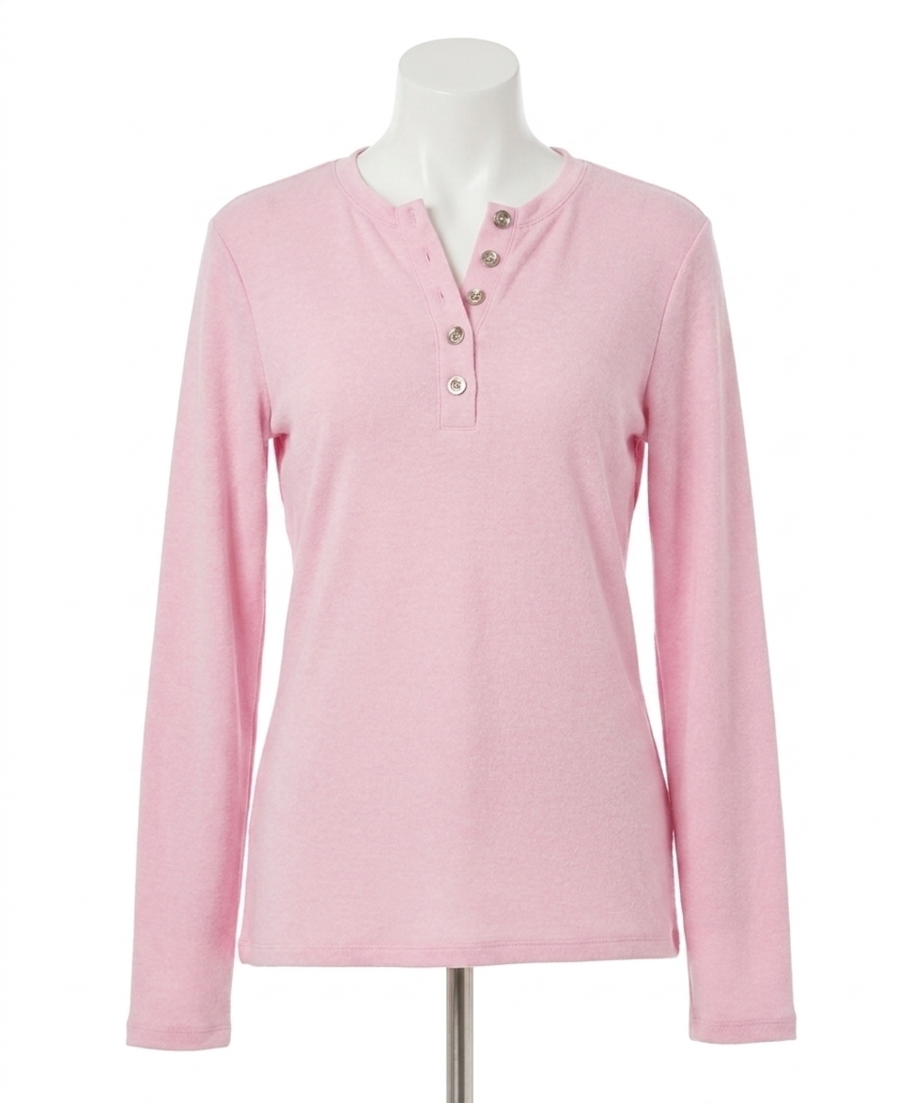 NEW FRENCH KYSS button top in blush